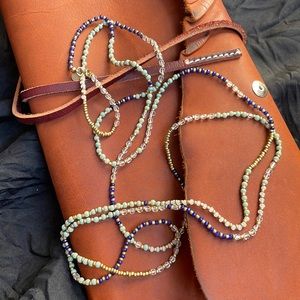 Loft shades of blue beaded necklace